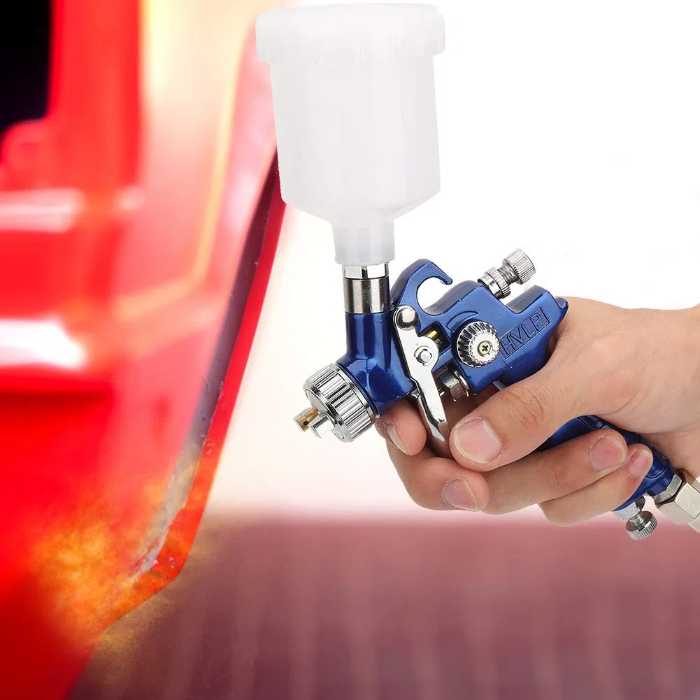 Aerógrafo versátil Conjunto de Coches Pistola de Pintura al óleo neumática Gravedad aerógrafo Europeo Tipo Conector(0.8mm)