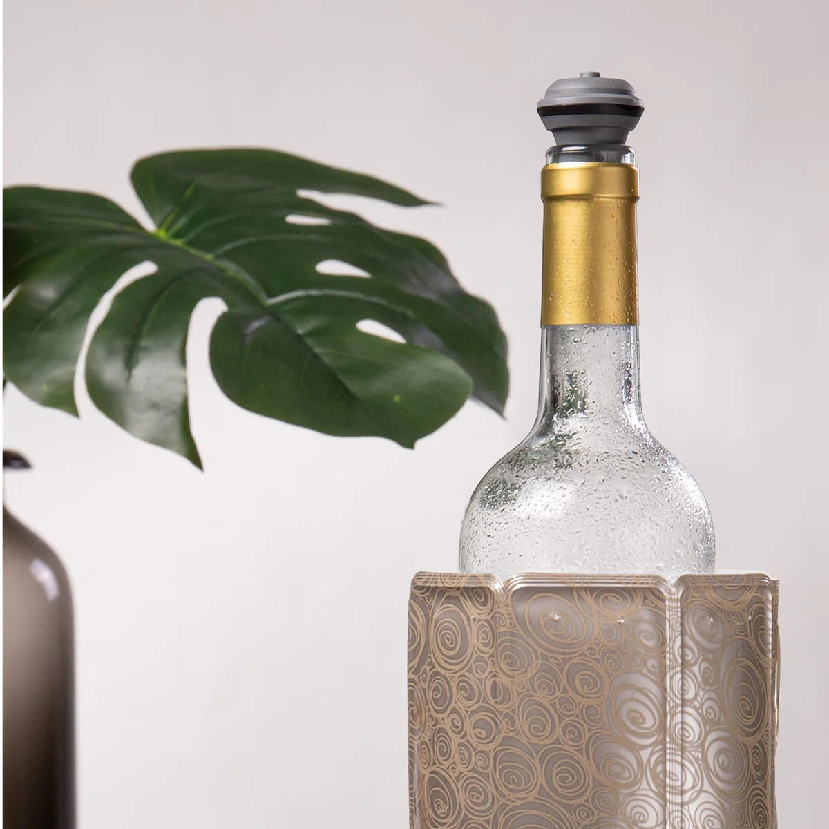 Vacu Vin 3880562 - Enfriador para Botellas de Vino, Color Plateado