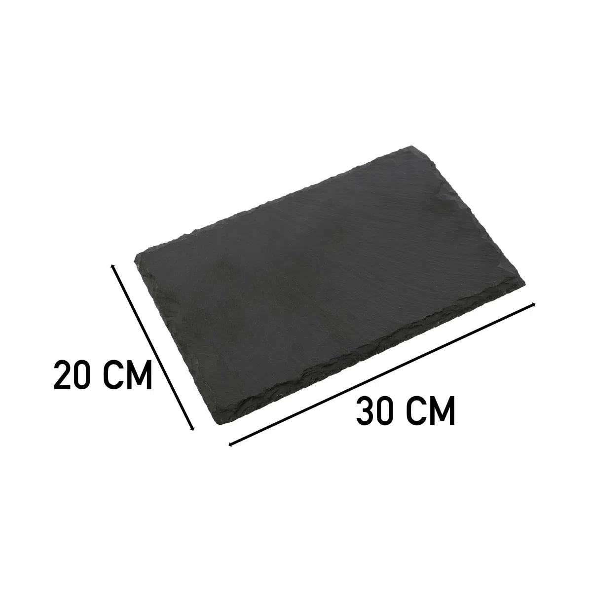 Plato Llano de Pizarra Natural, Fuentes de Cocina, Platos para Sushi, Plato de Pizarra, Bandejas para Servir Alimentos Quesos, Tapas Sushi, Negro, Tablas de Piedra 30 x 20 x 0,6 cm - 4 Unidades