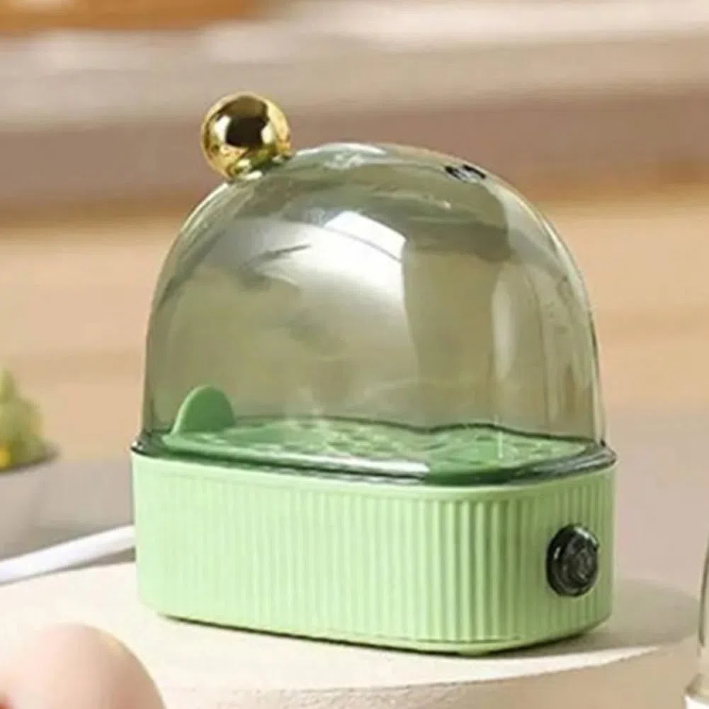Hervidor de Huevos Eléctrico Automático, Hervidor Rápido de Huevos, Máquina de Desayuno, Hervidor de Huevos Multifunción para 2 Huevos, Enchufe Europeo, Color Verde.