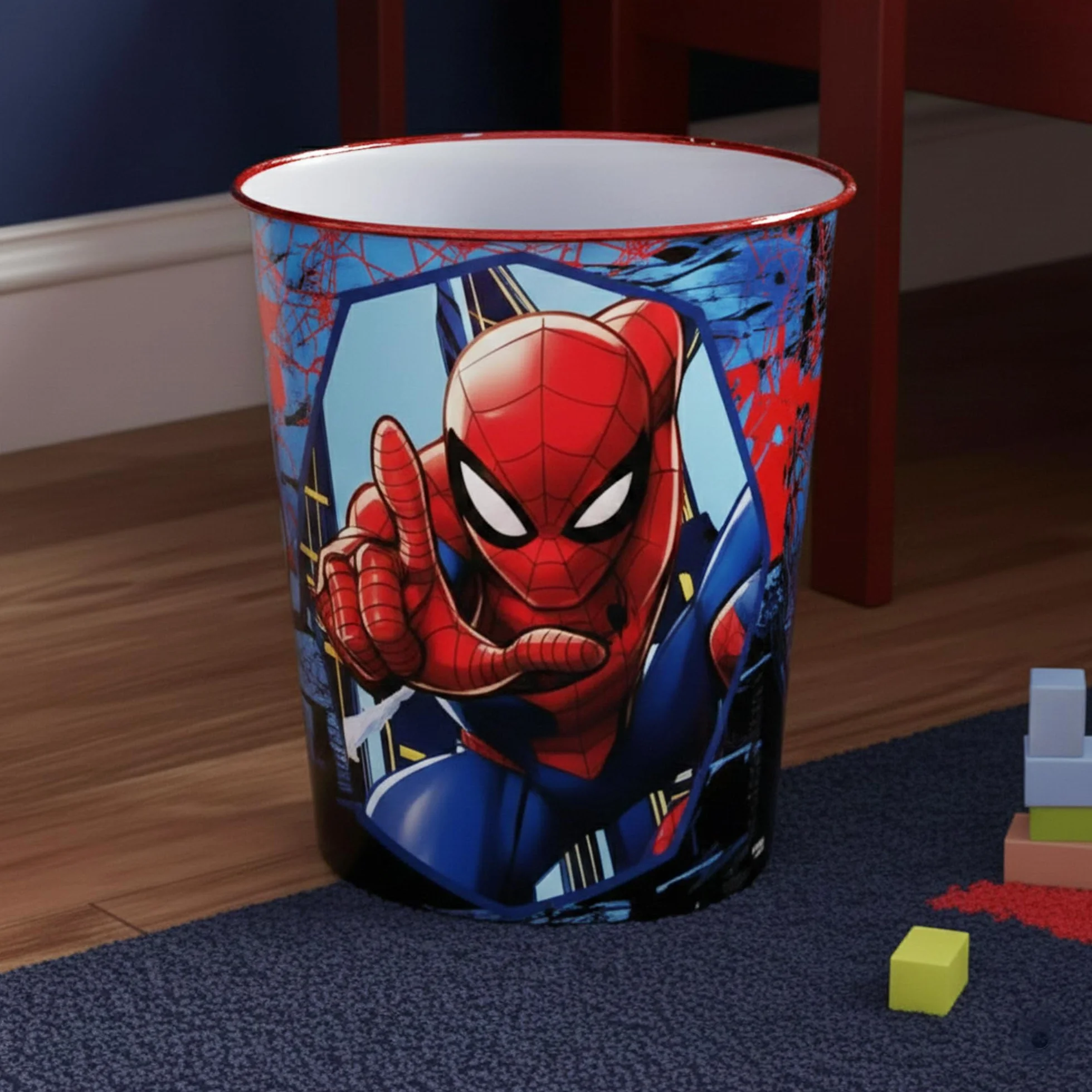 Spiderman - Cubo de basura para niños, para dormitorio, estudio, escritorio