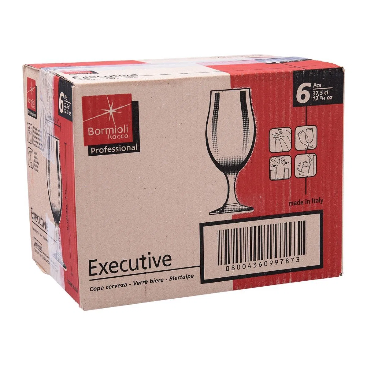 BORMIOLI ROCCO EXECUTIVE Caja 6 Copas Cerveza Vidrio 37Cl