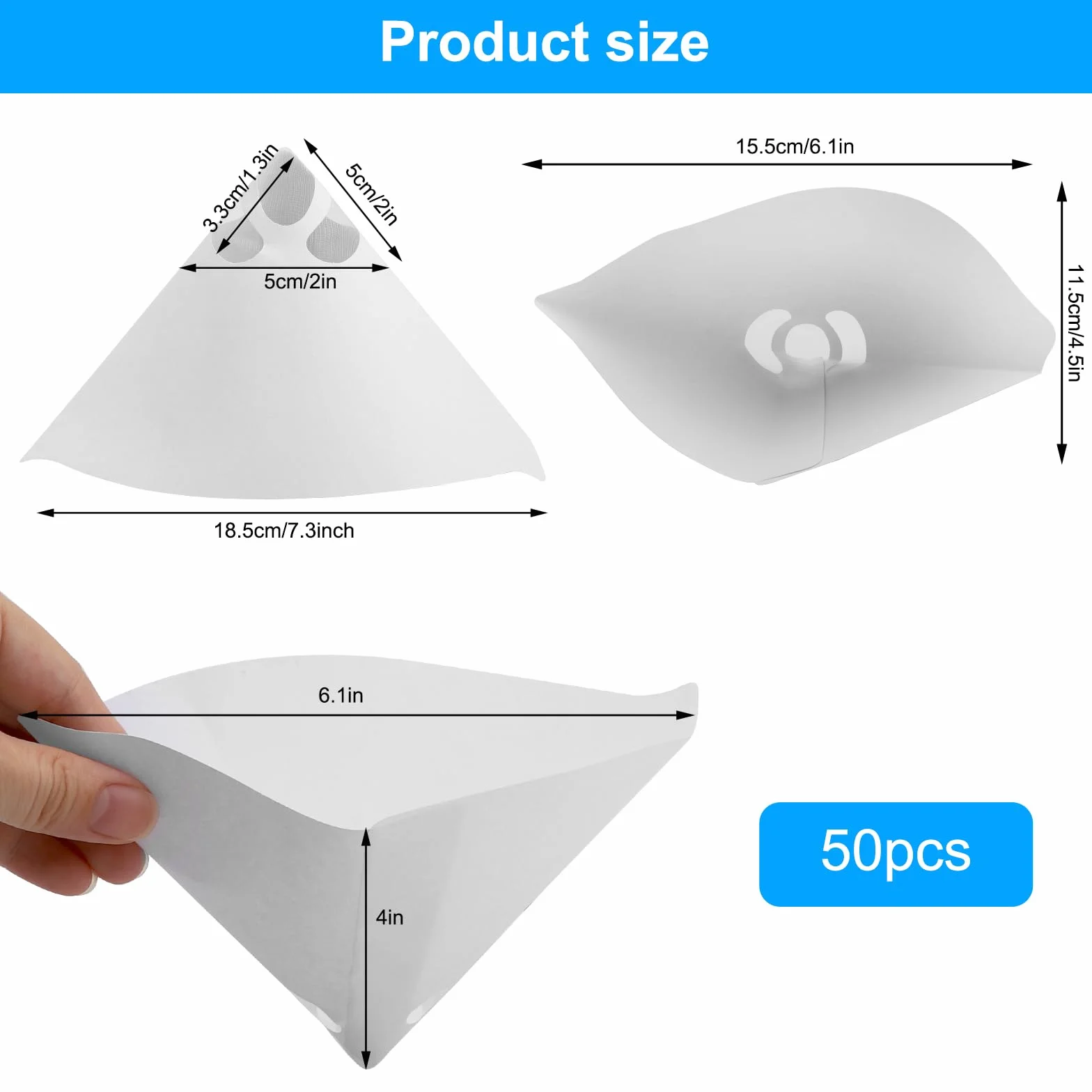 50 Piezas Colador de Pintura, Nailon Desechable Coladores de Papel de Pintura Embudo de Pintura con Punta de Filtro, Filtro de Pintura para Aparatos de Pintura por Pulverización