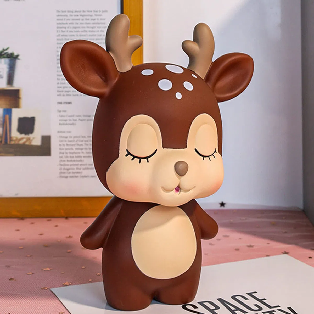 Hucha con Forma de Ciervo, Banco de Monedas de Dibujos, Animal Hucha Caja de Dinero, para Niños Niño Y Niña Mejor Regalo de Cumpleaños de Navidad