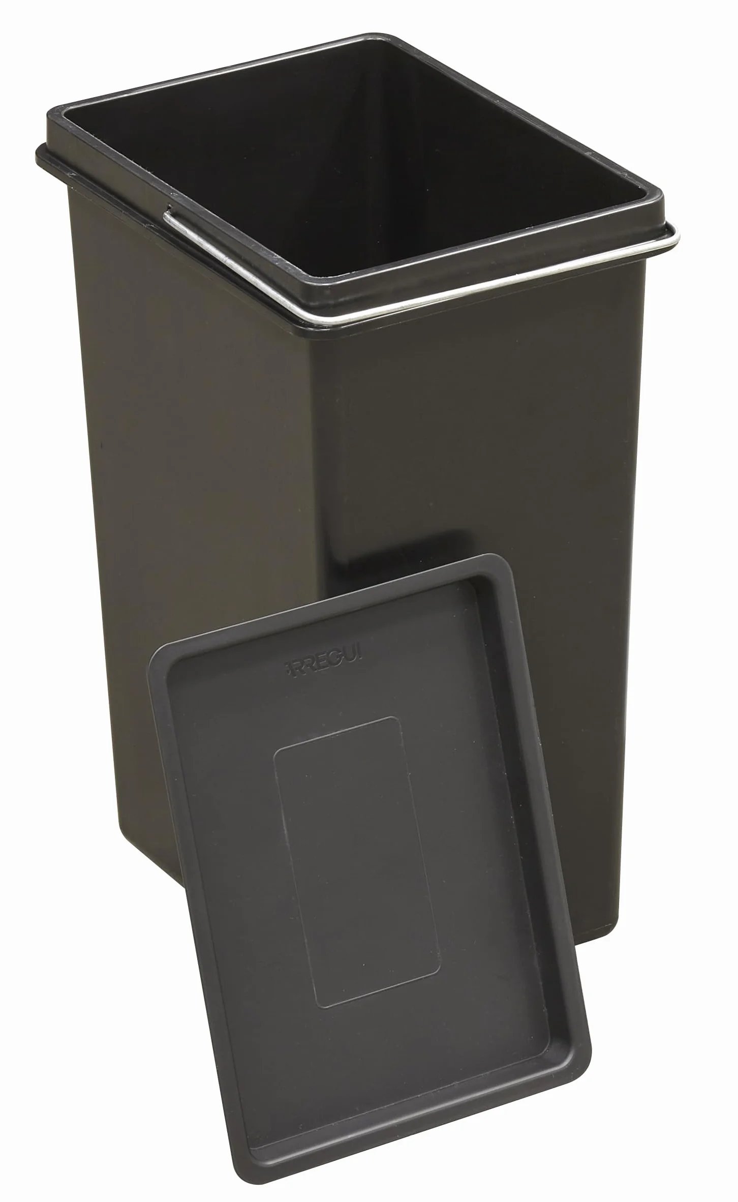 Arregui CBZ00682T Cubo de Plástico de Repuesto con Tapa para Cubos de Basura y Reciclaje | 11 L | Especial para Orgánico | Compatible con los modelos Basic, Top, Round, Ecoclas y Ecoclas Plus | negro