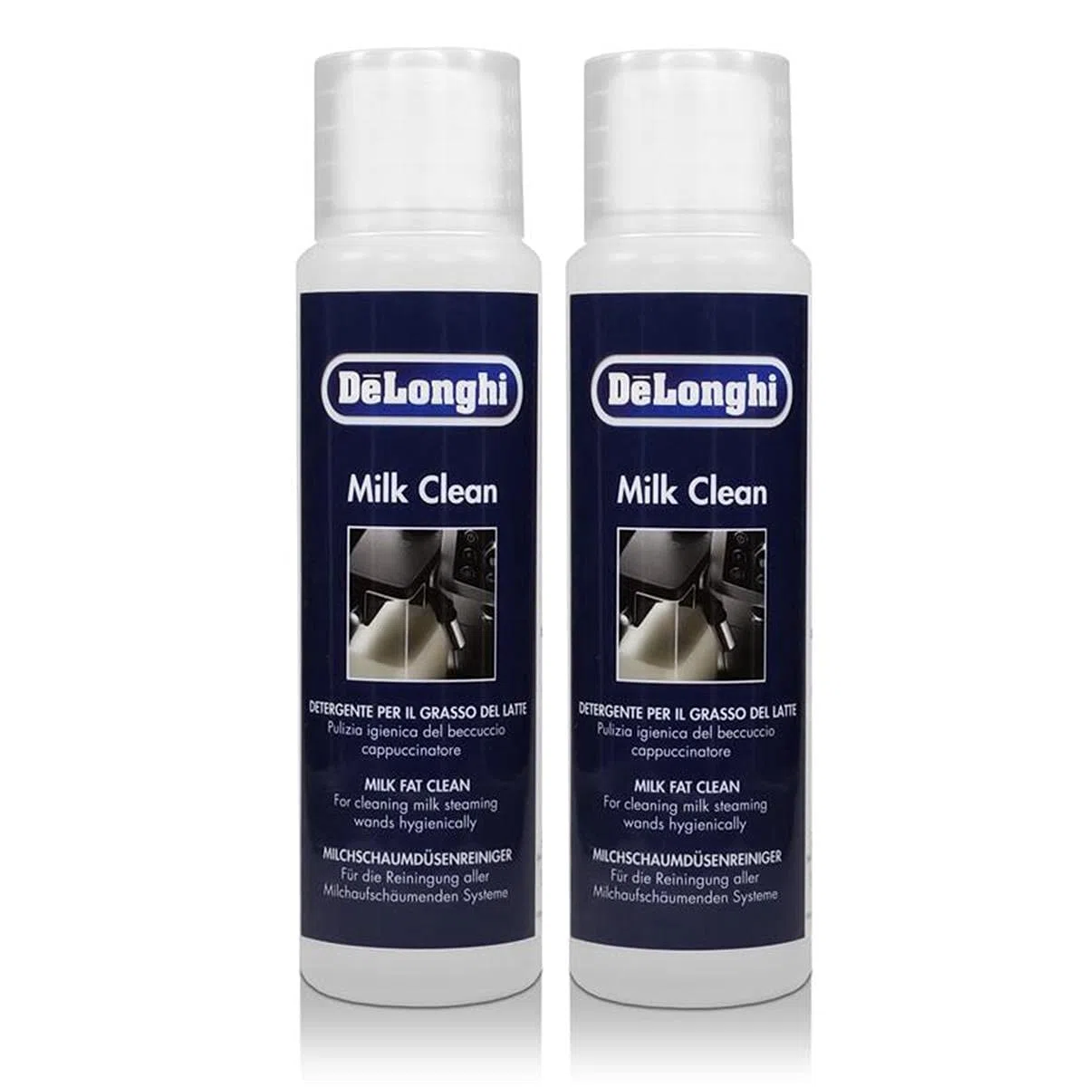 DeLonghi Clean Milk SER3013 - Limpiador para cappuccinos, 250 ml, 2 unidades