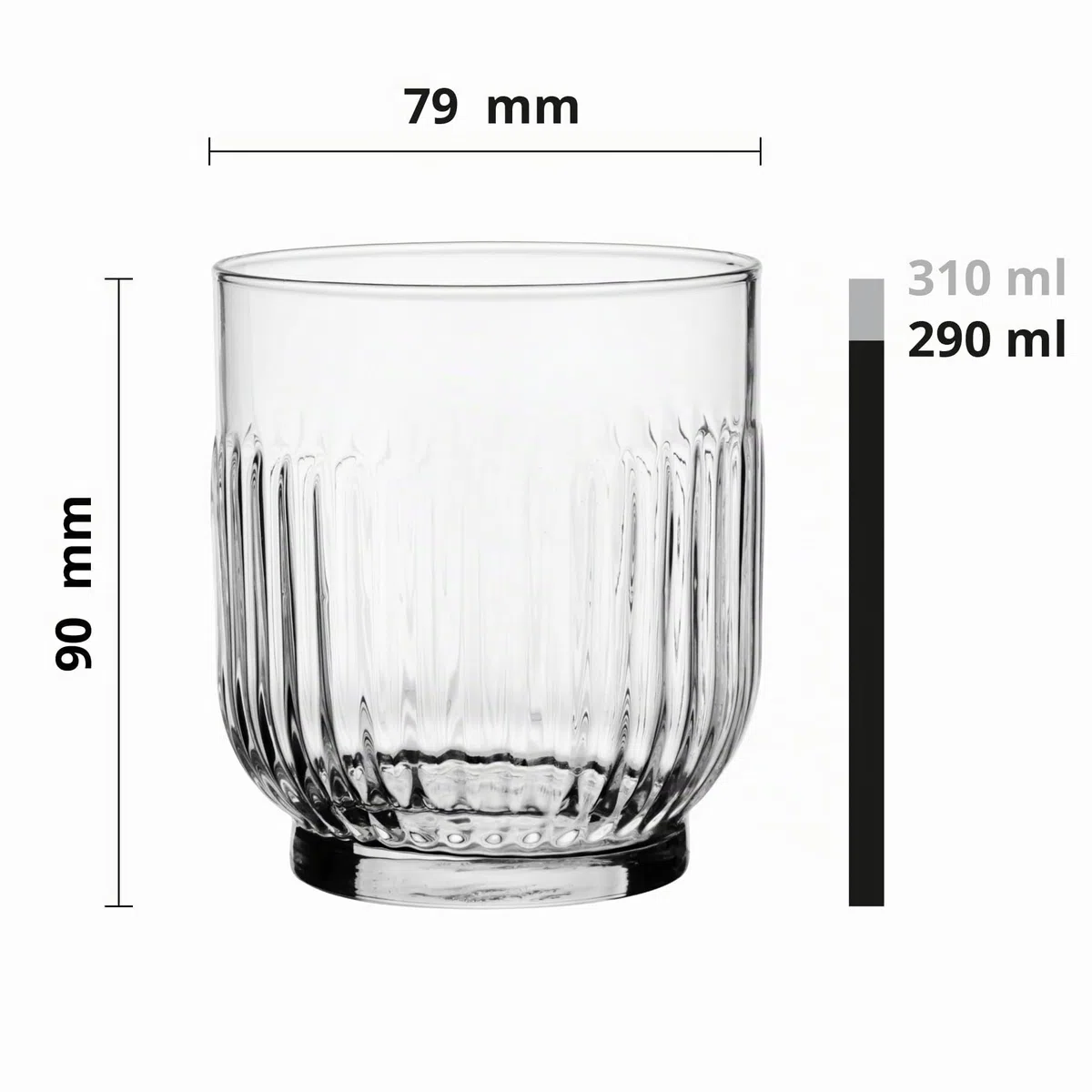 Glasmark KROSNO 1992 Vaso Set de Vasos de 6 Piezas Vasos de Agua Vaso de Bebida Cristal de Zumo Aptos para Lavavajilla 6x290 ml