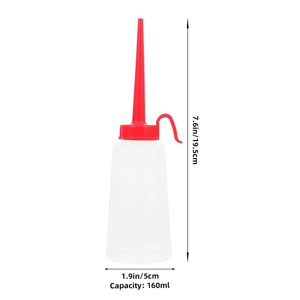 Gadpiparty Dispensador de aceite para máquina de coser de 4 piezas, boquilla larga, botella de aceite de plástico para el cuidado de máquinas de coser, aplicación versátil para dispositivos mecánicos