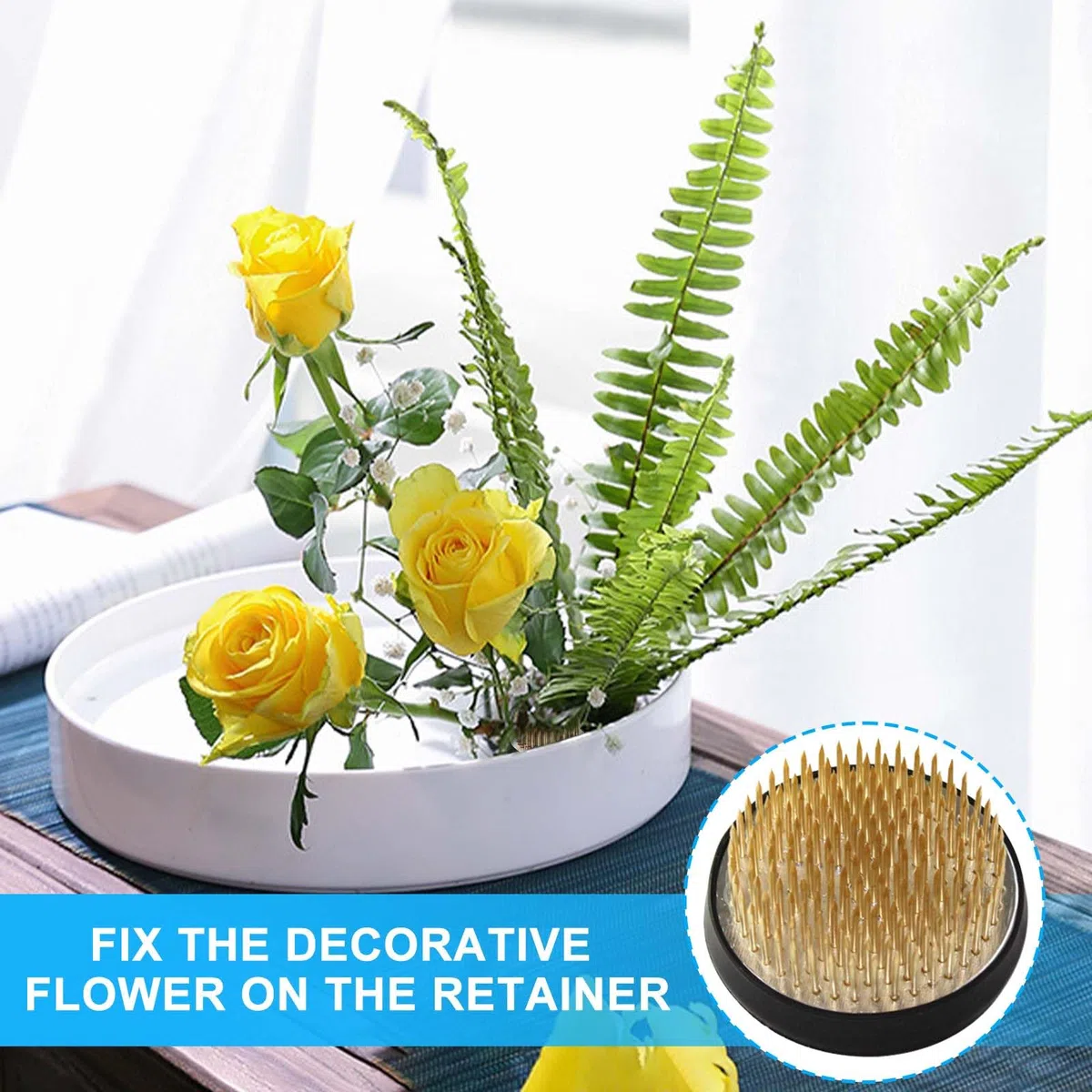 Rana de flores, 8 cm, Ikebana Kenzan, arreglo floral redondo de alta calidad con funda antideslizante, soporte redondo de acero inoxidable, gel para arreglos florales, tiendas de flores, oficinas,