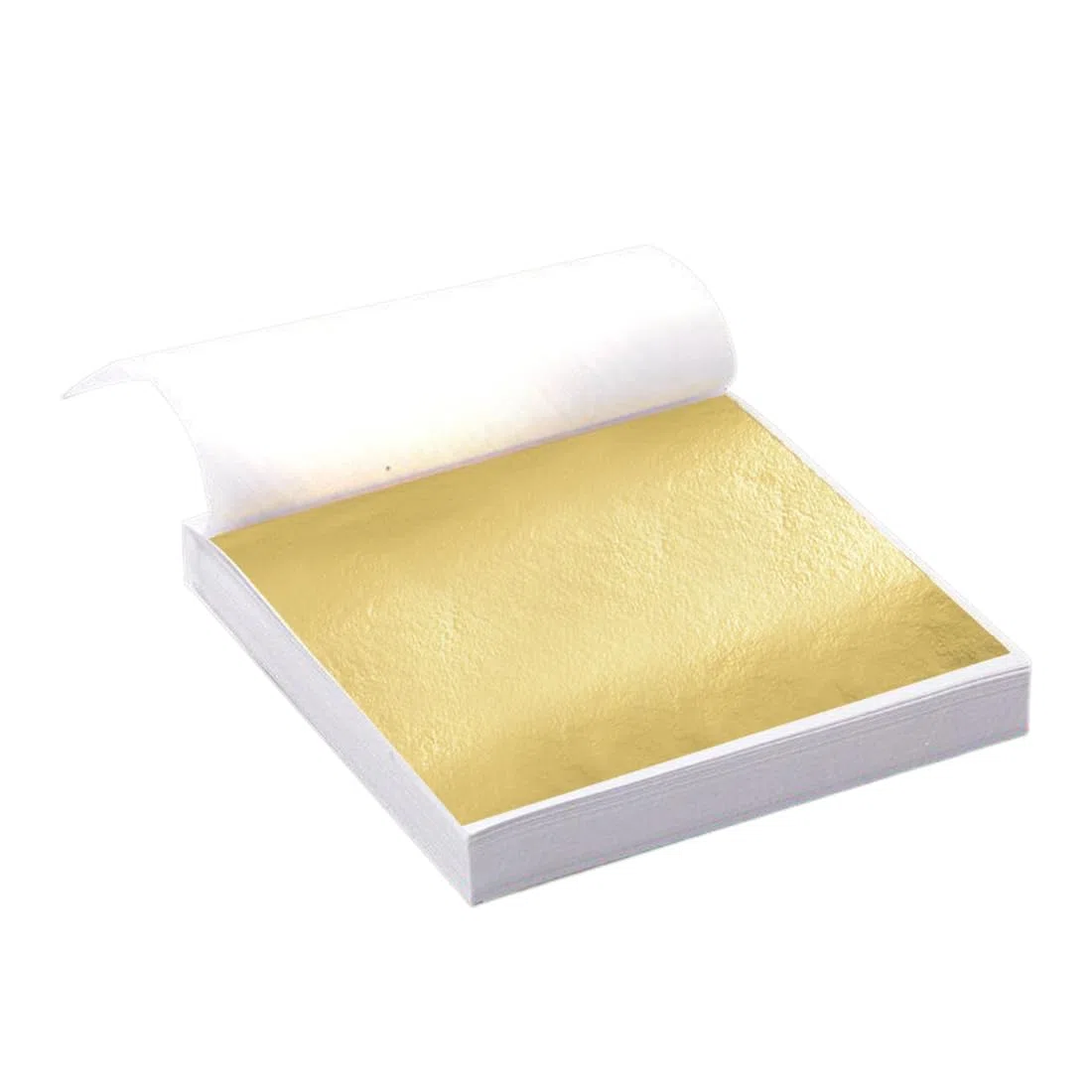 100 Hojas Pan de Oro de Imitación,Lámina Dorada para Dorado,Manualidades,Papel Foil para Proyectos de Artes y Decoración de Muebles (9 x 9 cm) (Dorado)