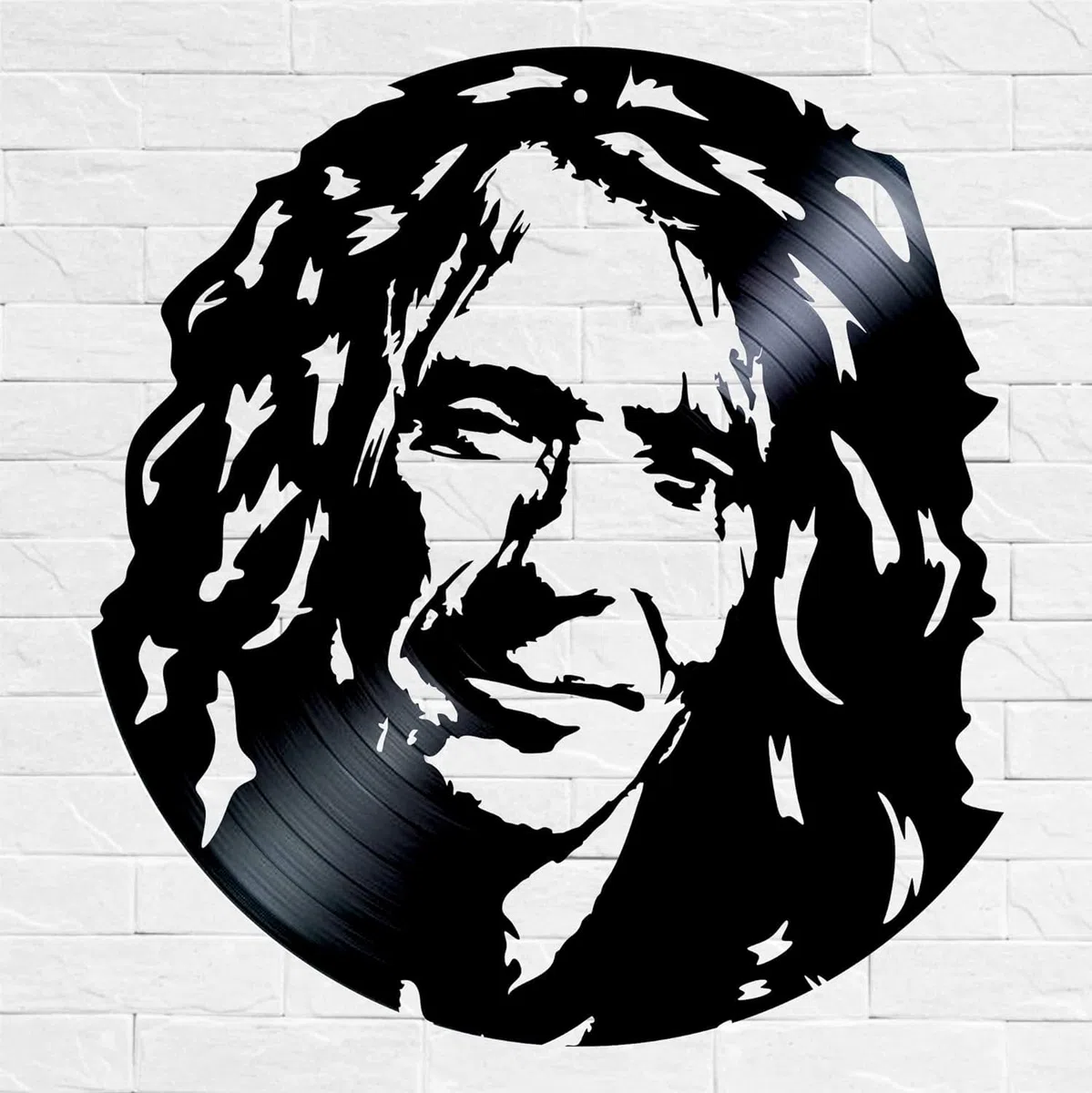VINY WOODY Decoracion de pared de disco de vinilo rostro de Roberto Iniesta compositor, músico y escritor español