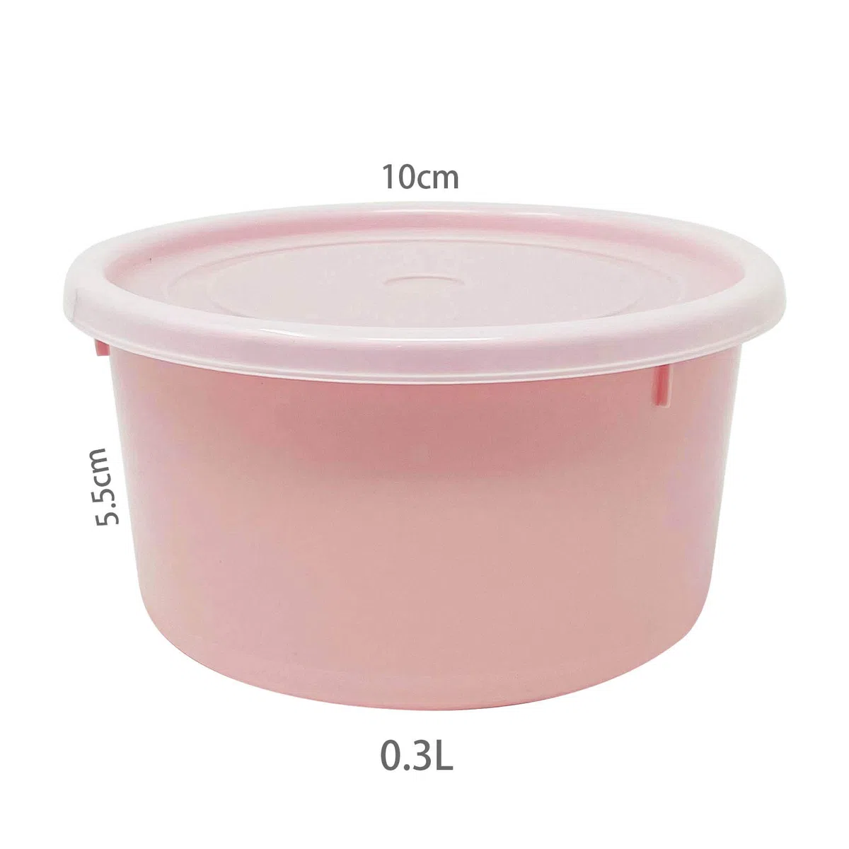 Codil - Juego de envases de plástico de grado alimenticio, redondos, reutilizables sin BPA, con tapa, para microondas y congelador, color rosa verde y azul, 12 x 0,3 l