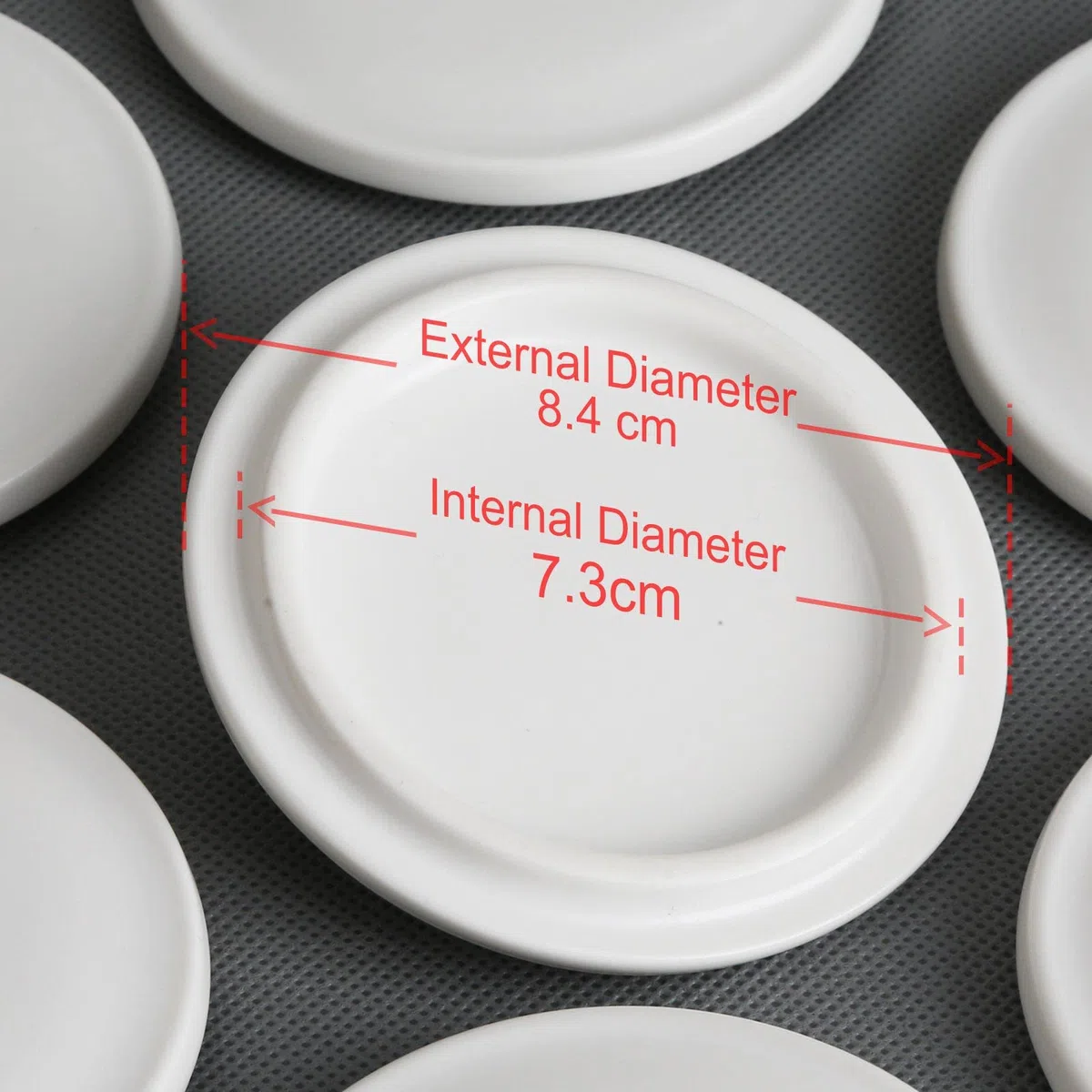 Tapas de cerámica blanca para taza de café, 2 piezas, tapa de cerámica blanca para taza de 11 onzas, cubierta de taza para mantener caliente y a prueba de polvo para líquidos calientes y fríos