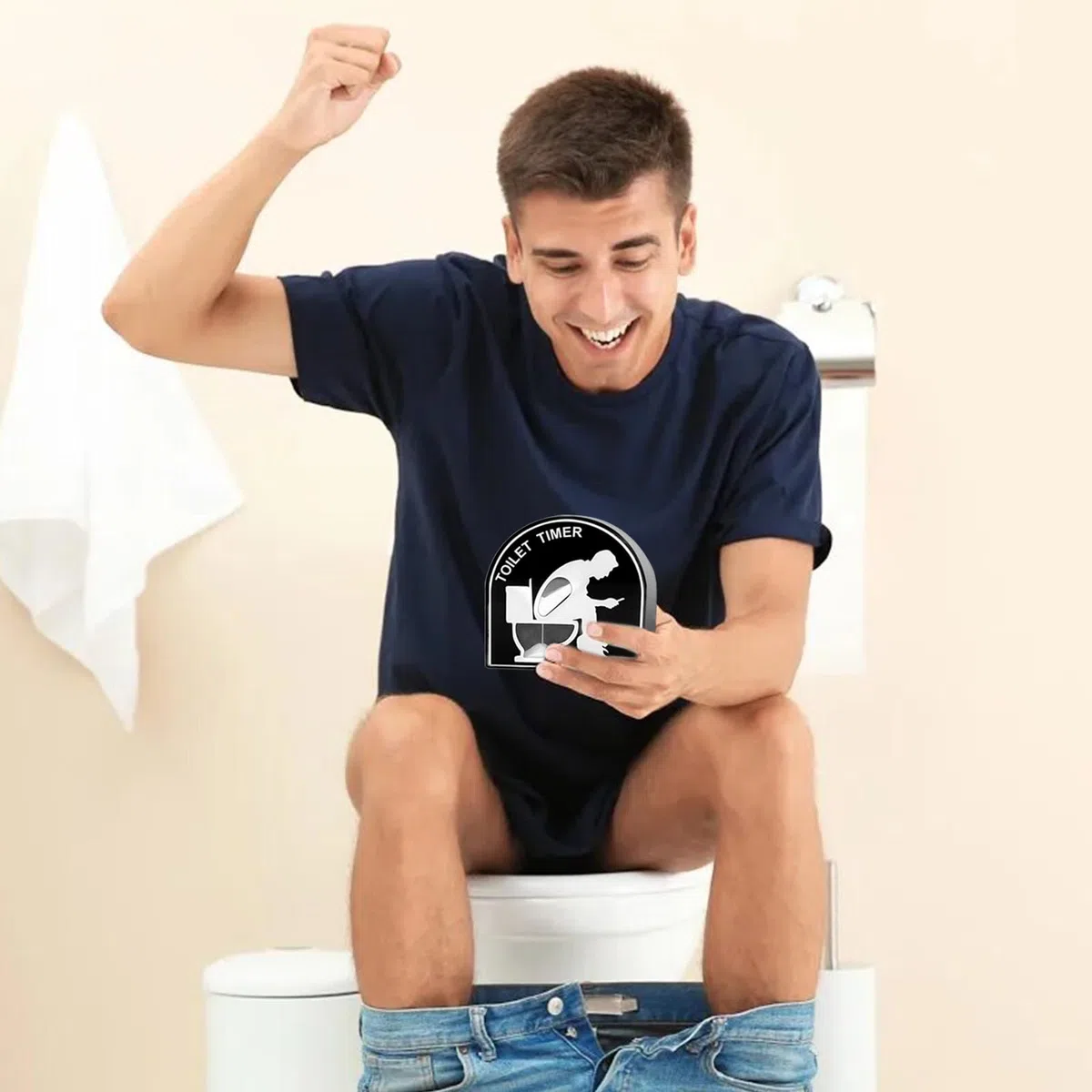 Reloj de Arena para Inodoro de 5 Minutos - Temporizador Creativo | Regalos Divertidos para Hombres, Marido, Papá, Día del Padre