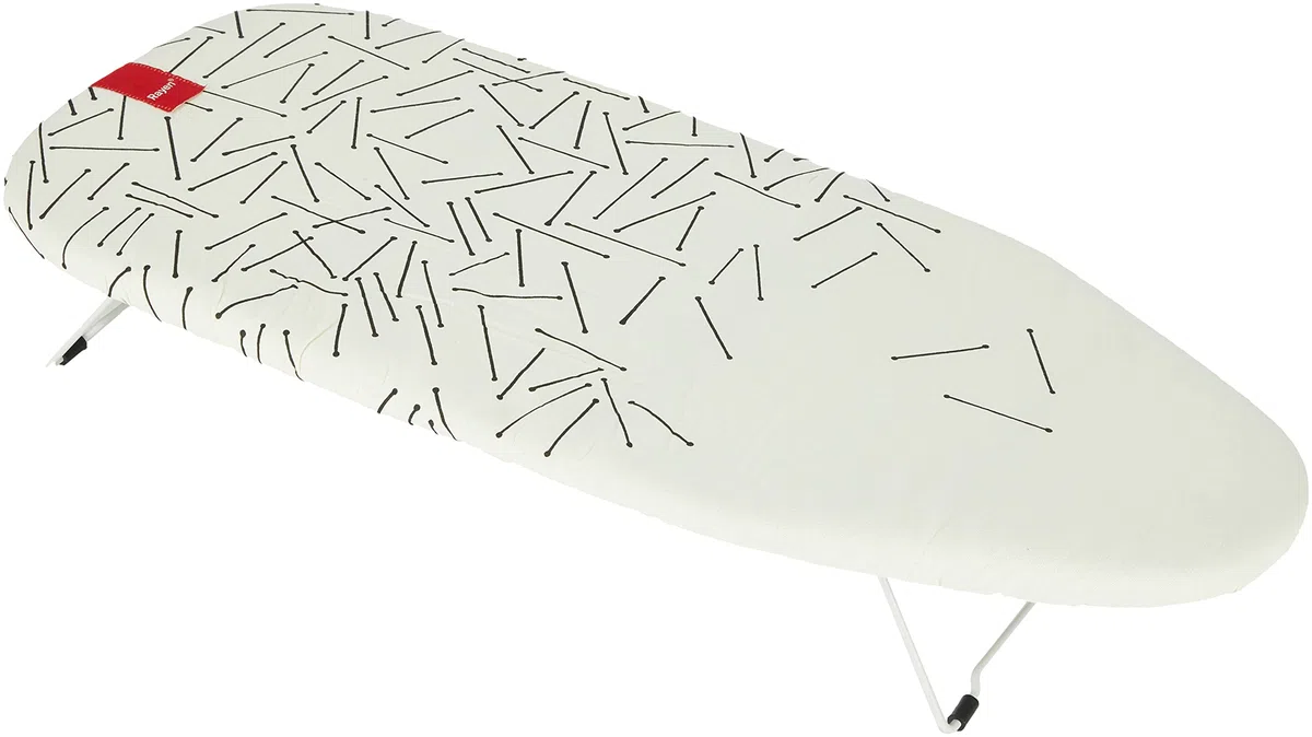 Rayen | Tabla de Planchar de sobremesa | Mínimo Espacio Plegado | con Malla metálica | Válida para Colgar | Medidas: 73,5 x 31,5 cm | Estampado