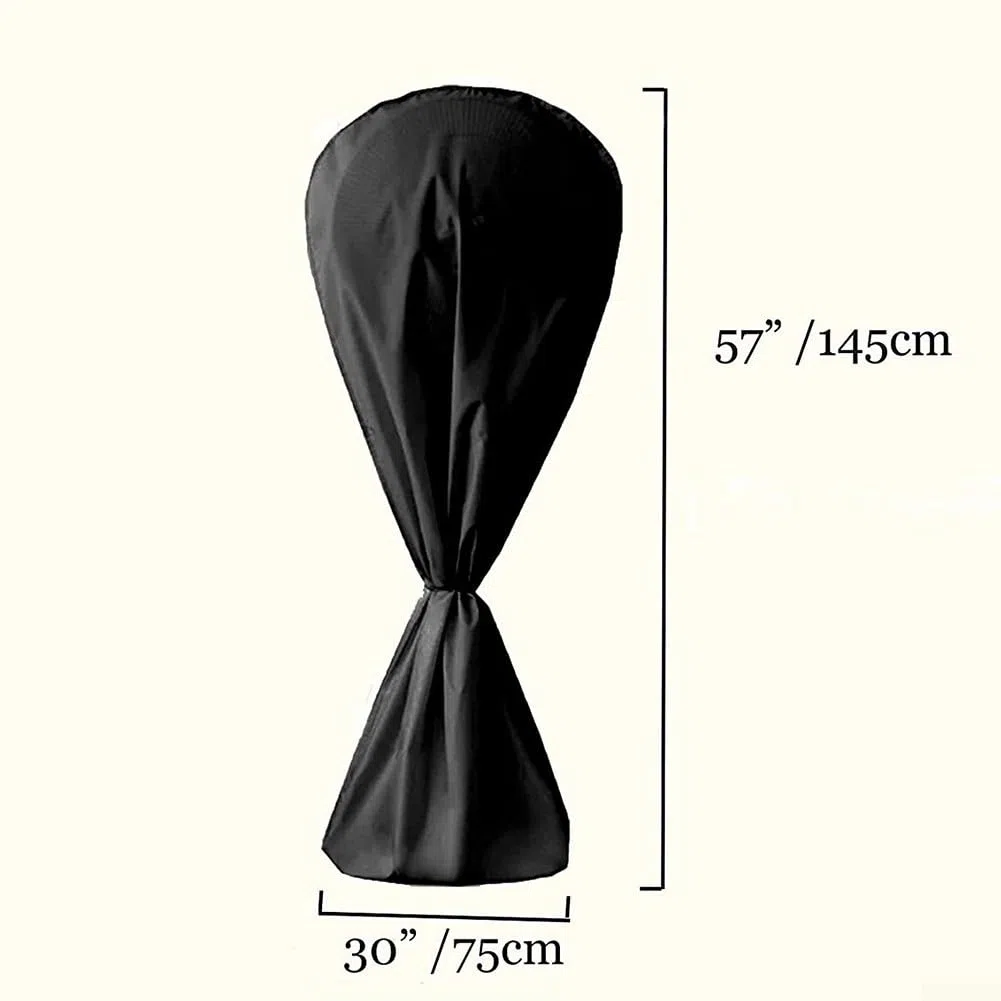 Cubierta para ventilador de pedestal de tela Oxford 210D, cubierta protectora para ventilador de suelo, cubierta impermeable para ventilador de polvo, 145 x 75 cm