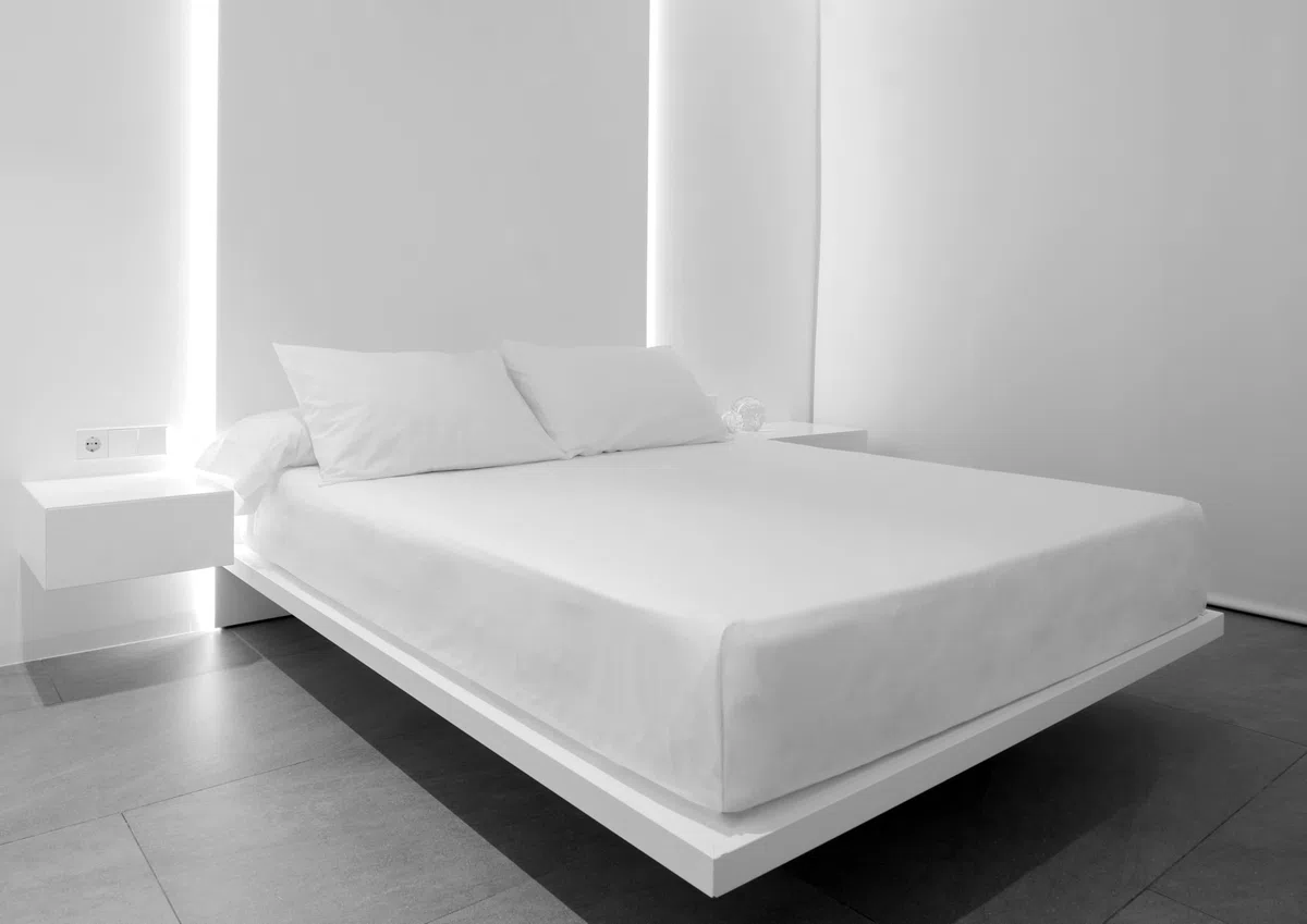 Sábanas Bajeras - Sábana Bajera 135x190 cm Ajustable - Sábana Bajera 100% Algodón - Calidad 144 Hilos - Cama 135x190/200 - Sábanas Suaves y Resistentes - Blanco