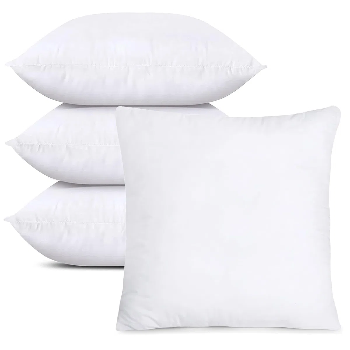 Viste tu hogar, Pack 4 Relleno de Cojín 45x45cm Fibra de Poliéster con Cremallera Invisible Suavidad y Soporte Óptimos Ideal para Todas Las Estaciones, Fabricado en España