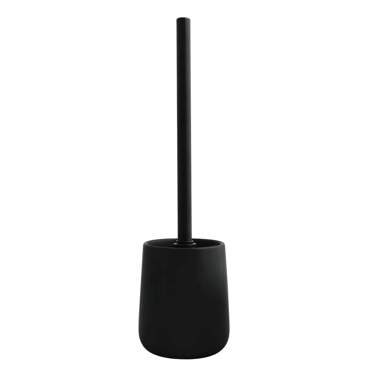 MSV - Escobillero con Soporte de cerámica - Modelo MAONIE - Cerdas Resistentes al Desgaste - 10,4 x 38,8 cm - De pie - Portaescobillas Fijo - Diseño clásico - Negro