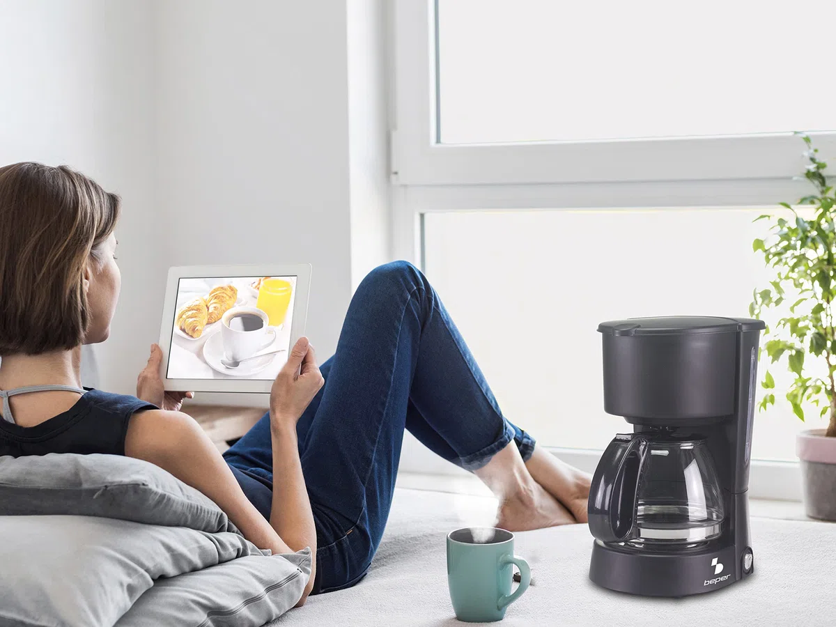 BEPER Cafetera Americana BEPER BC.060 Color Negro, 6 Tazas, de Goteo