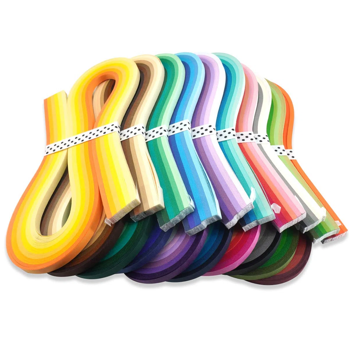 JUYA Multicolor Juego de Tiras de Papel Quilling 60 colores 10 paquetes 54cm de Largo Ancho del Papel 5mm