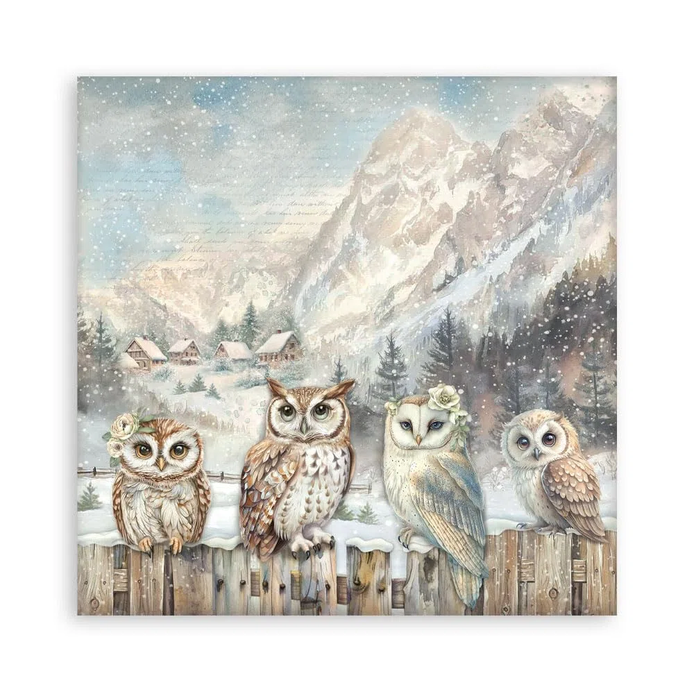 Stamperia - Scrapbook Paper Pad for Scrapbooking, Albums, Card Making, Bullet Journalling and More, Acid Free, Single Face, Perfect for Hobbies, Crafts, and Gifting (The Owl’s House) (30.5 x 30.5cm)