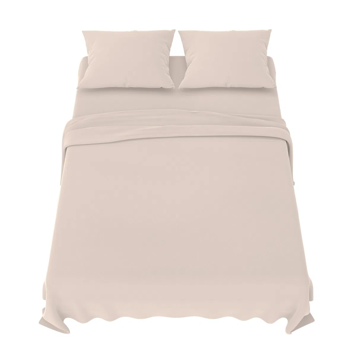 Dreamzie Sabanas 160x200 cm - Juego de Sabanas 4 Piezas - Poliéster Microfibra Cepillada - Sabana Bajera, Sabana Encimera Cama y 2 Fundas de Almohada (Sabanas Cama 160, Beige)