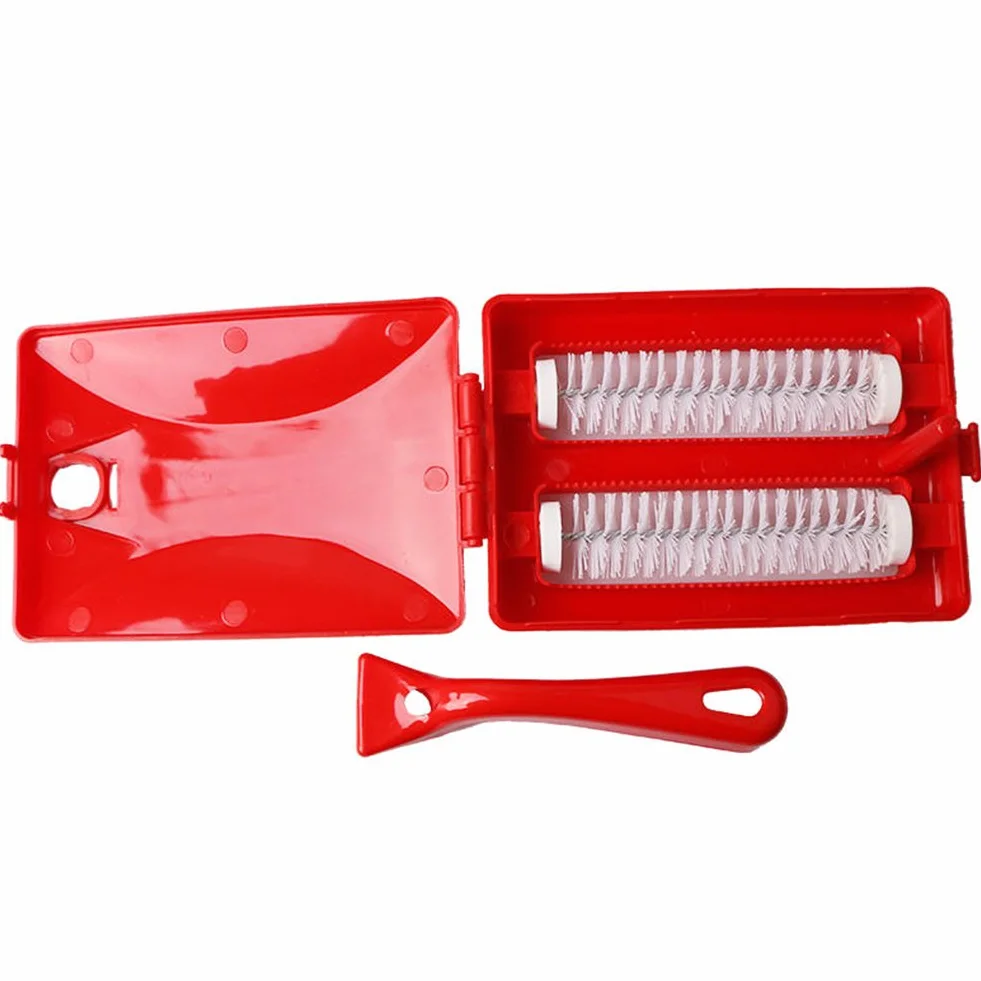 Cepillo Multifuncional de Doble Rodillo de Mano para sofá, Alfombra, Polvo de miga, Cepillo de Limpieza de Pelo, Rodillo colector (Color al Azar)