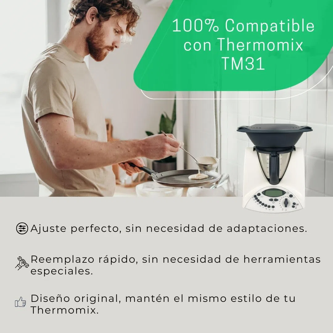Botonera Thermomix TM31 | Panel Frontal Completo con Teclado de Membrana | Repuestos, Accesorios de la Thermomix TM31 y Thermomix TM31 Recambios | Bimby (Incluye E-Book 60 Recetas)