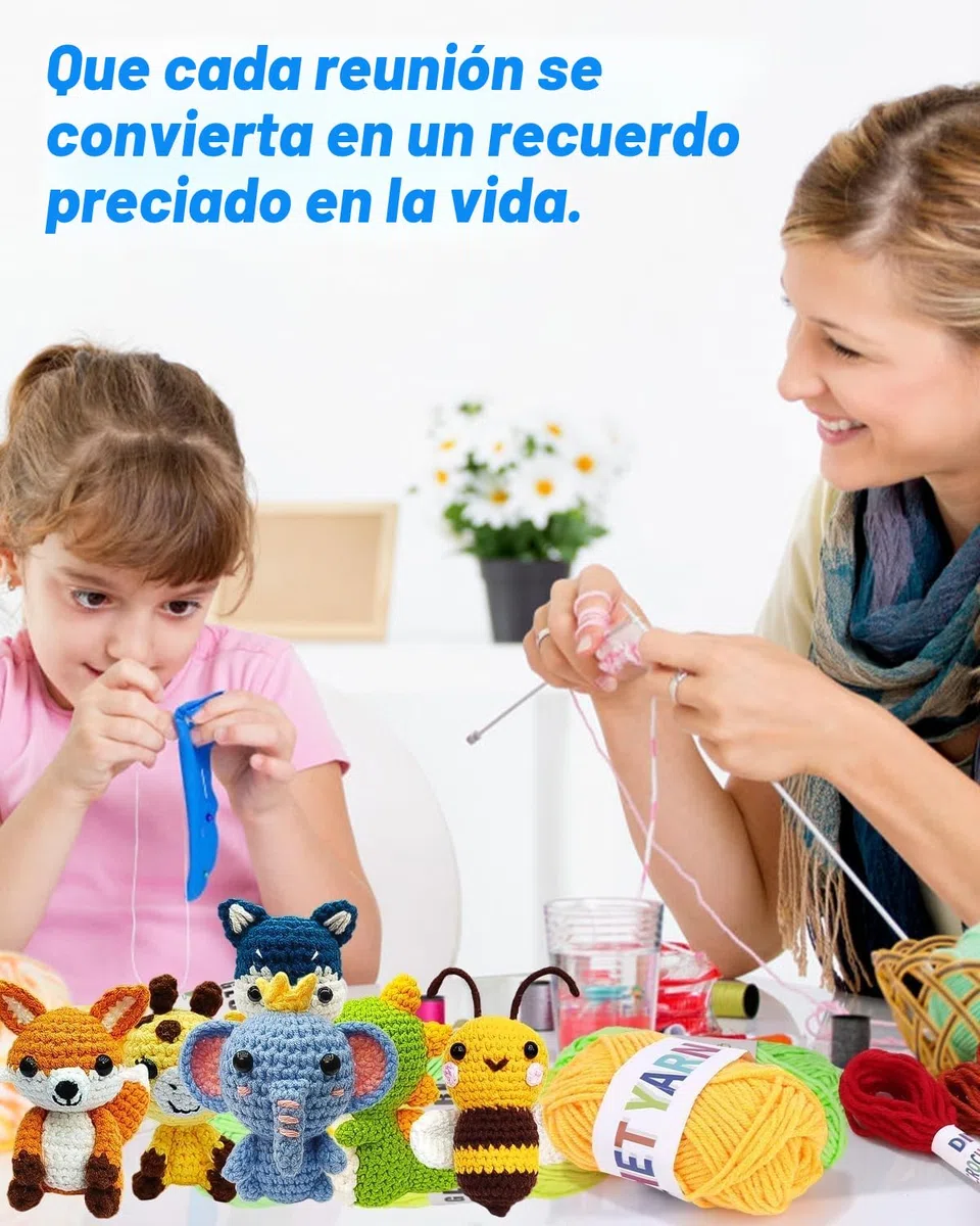 Mixara 6 Piezas Ganchillo Para Principiantes, Crochet Kit Principiantes, Kit Ganchillo, Kit De Ganchillo Para Adultos Principiantes, Para Diy y Tejido a Mano