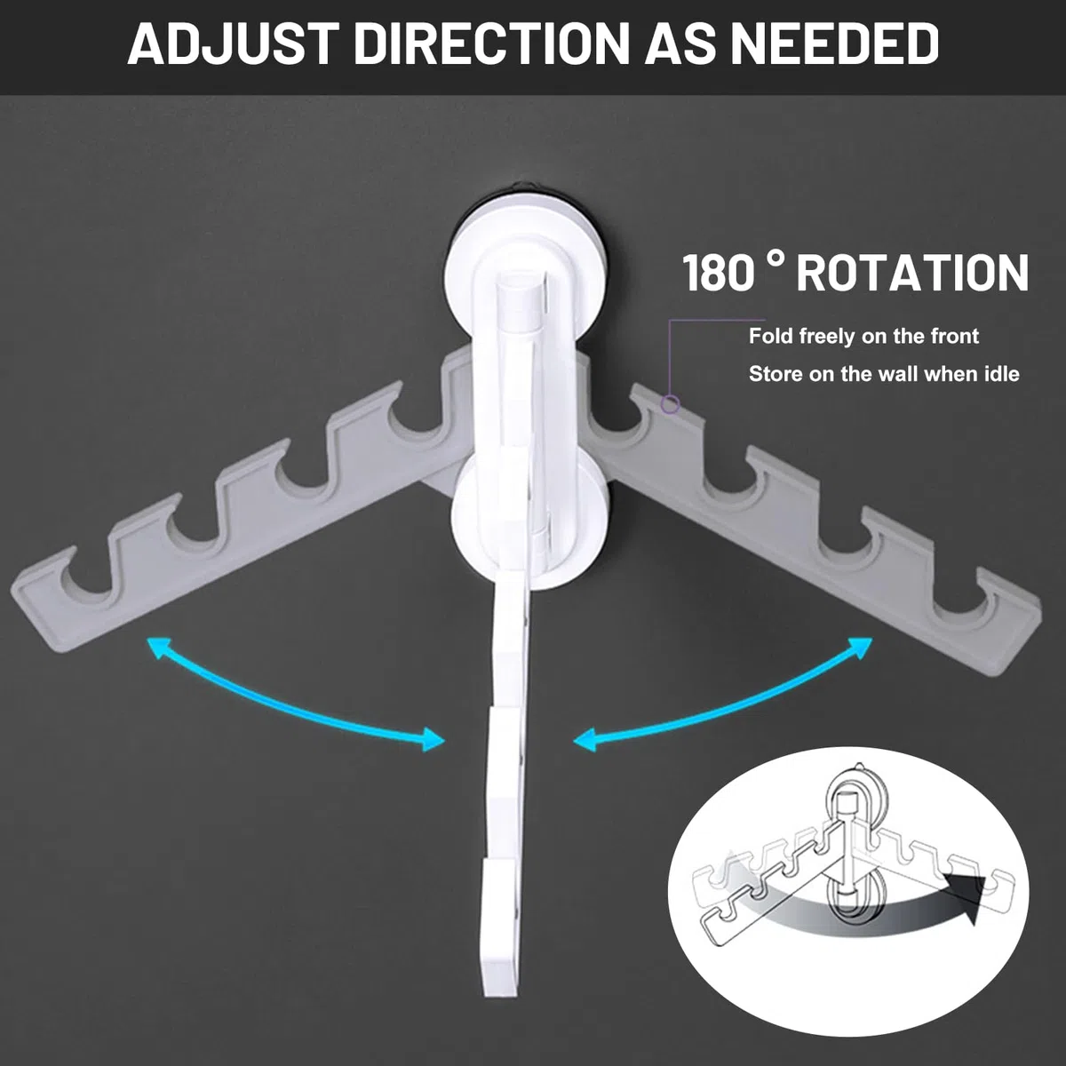 Perchero Plegable con Gancho - Percha Ropa Colgador Antideslizante Para Cuarto BalcóN Invisible Ventosas Fuertes Sin Perforaciones Ventana Multifuncional Barra Cuatro Ranuras