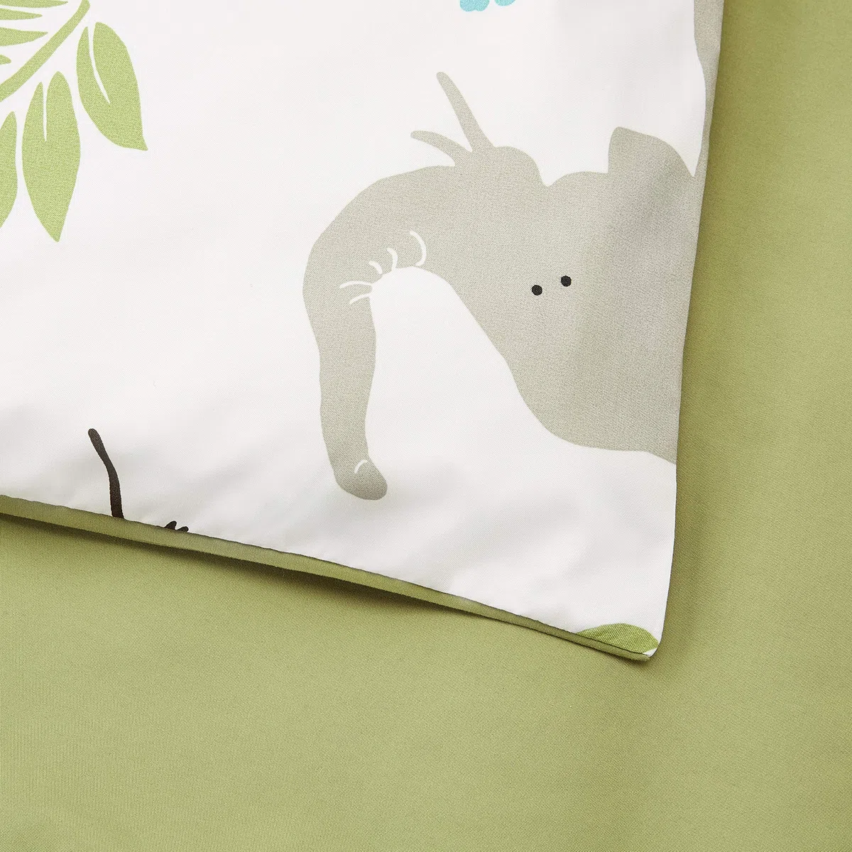 Amazon Basics 2 piezas Cama de microfibra Funda nórdica, infantil, funda de edredón de 100 x 135 cm y 1 funda de almohada de 40 x 60 cm, estampado de animales