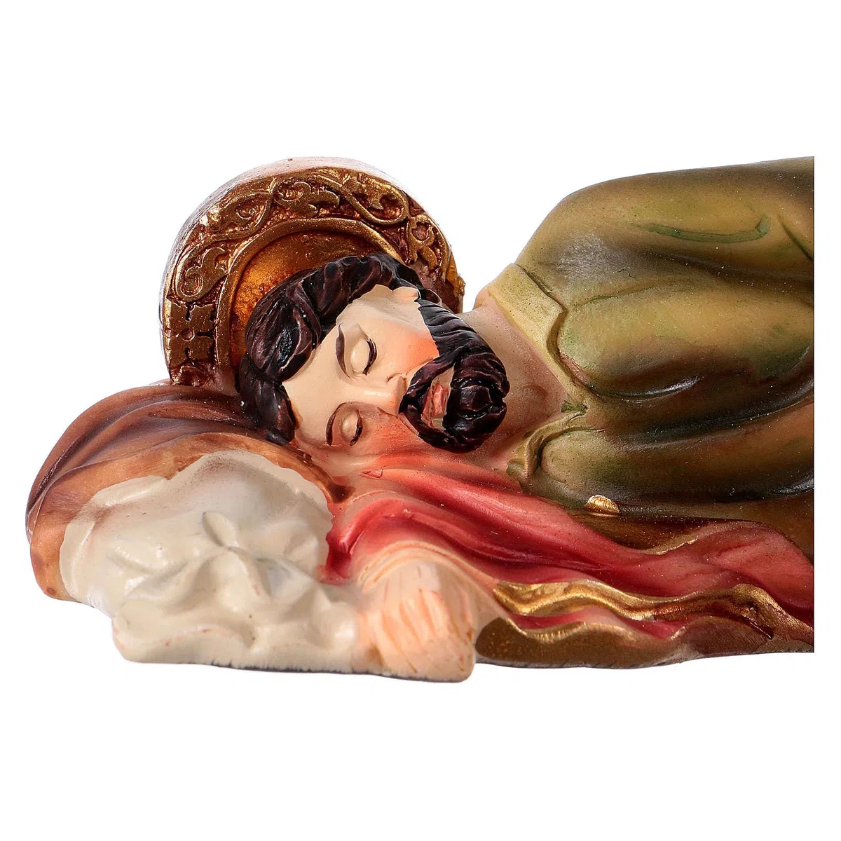 Holyart Figuras del Belén: Estatua de Resina San José Que Duerme 12 cm