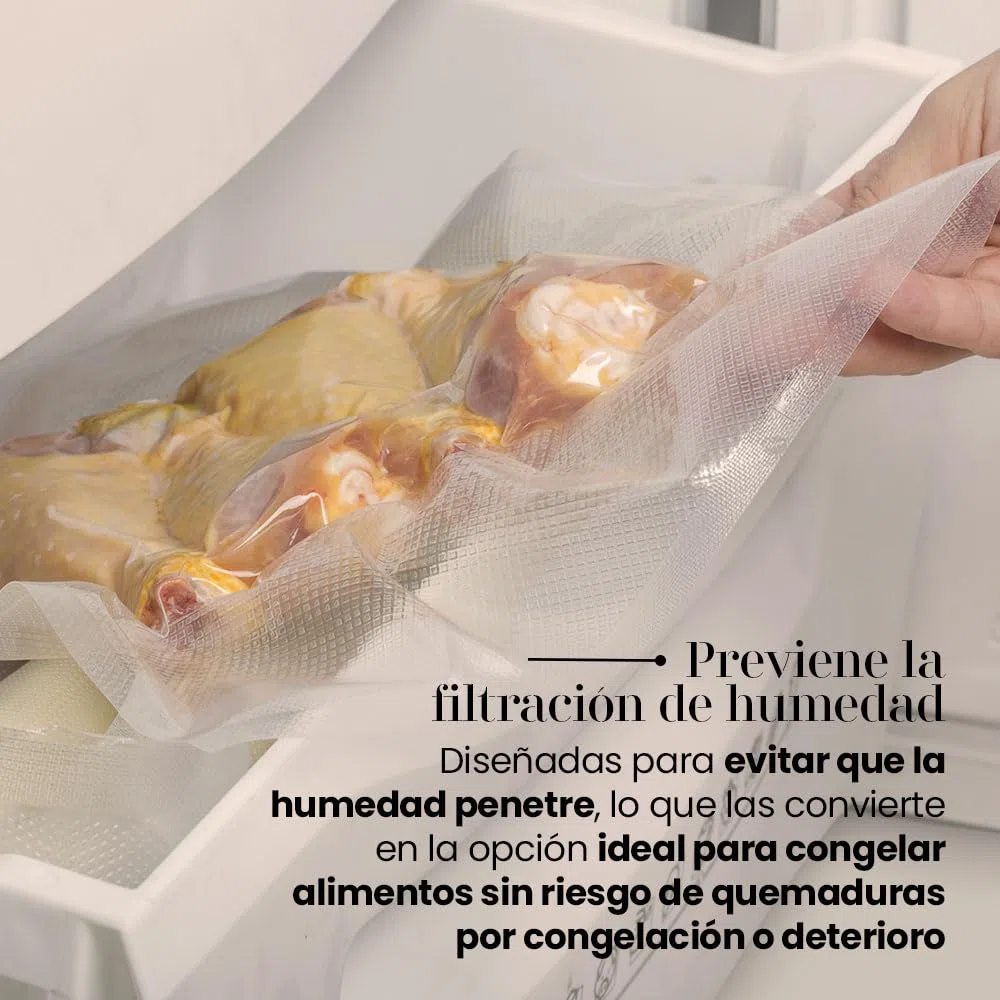 Bolsas Vacío Alimentos, Bolsas Envasar al Vacío Alimentos | Sistema Gofrado, Diseño Multicapa, Sin BPA, Fabricación Italiana | 20 x 30 cm, 100 Unidades