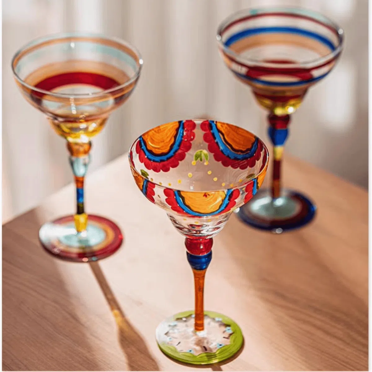 Supercap - Vasos de margarita, vasos soplados a mano para cócteles, vasos de bar clásicos, perfectos para el hogar, restaurantes y fiestas, 1 unidad