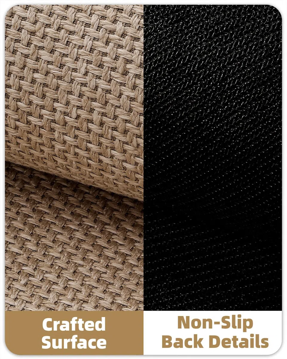 Color&Geometry Felpudo Interior 43 x 76 cm, Alfombra Delgada Antideslizante para Interior, Alfombra Trenzada estructurada, Alfombra Que Absorbe Agua y atrapa el Sucio, Beige Oscuro