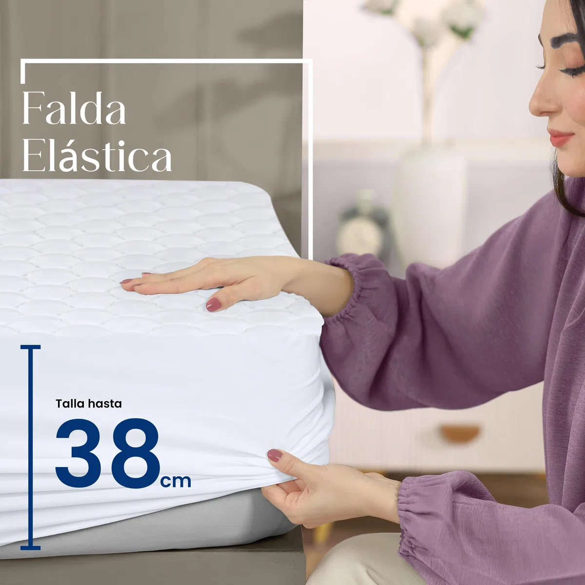 Utopia Bedding Protector de Colchón Impermeable 150x200 cm, Funda Protectora para Cama, Resistente al Agua (Blanco)