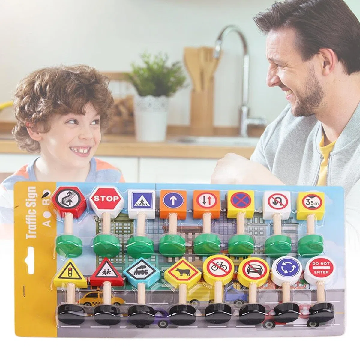 Señales De Tráfico Para El, Paneles De Circulación De Juguetes Para, Paneles De Circulación De La Calle 16X Juegan Juguete, Bloques De Paso Para Peatones, Un Juego De Apren
