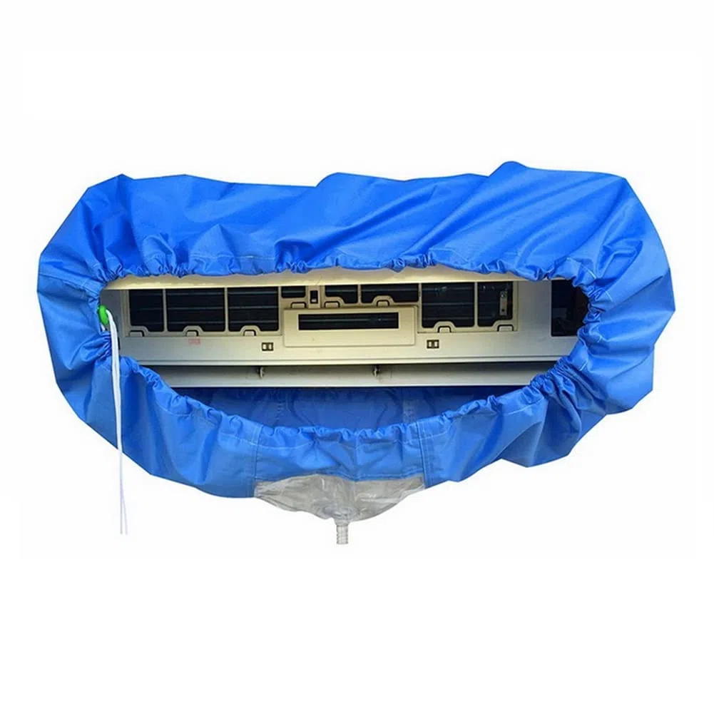 Gran cubierta para la limpieza del aire acondicionado de aire doble capa de engrosamiento bolsa para la limpieza del polvo protector montado lavado mini kit de limpieza dividido 2,4 m