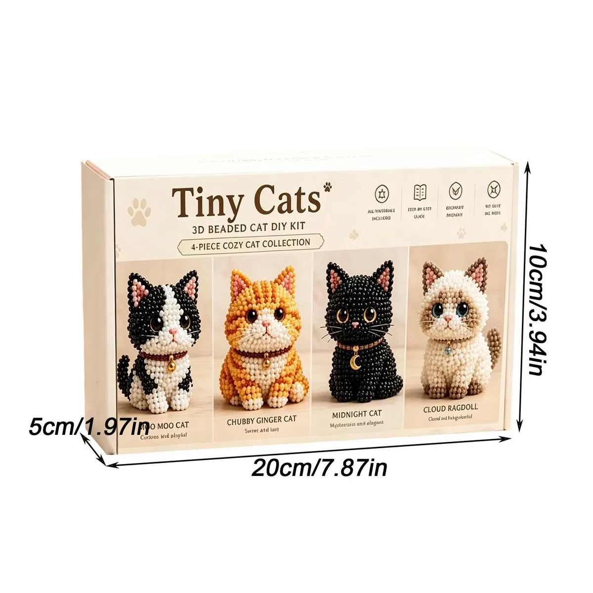 Genérico Kit Para Hacer Animales Con Cuentas,3D Divertidos Y Con Instrucciones | Kit hecho a mano de animales con cuentas,Para Los Principiantes, Profesionales Y Entusiastas De Las Manualidades