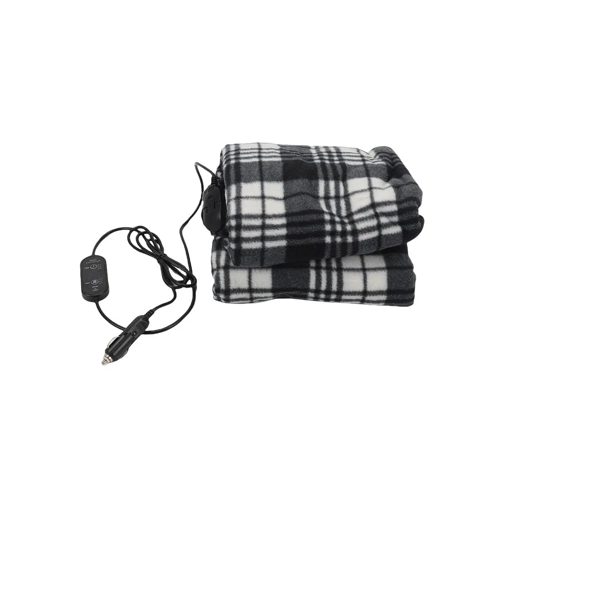 Manta eléctrica para coche, 12 V/24 V, con 3 niveles de calor y temporizador, manta eléctrica de forro polar lavable con cable de 2 m para coche, camión, viajes, descansos, exteriores, kit de