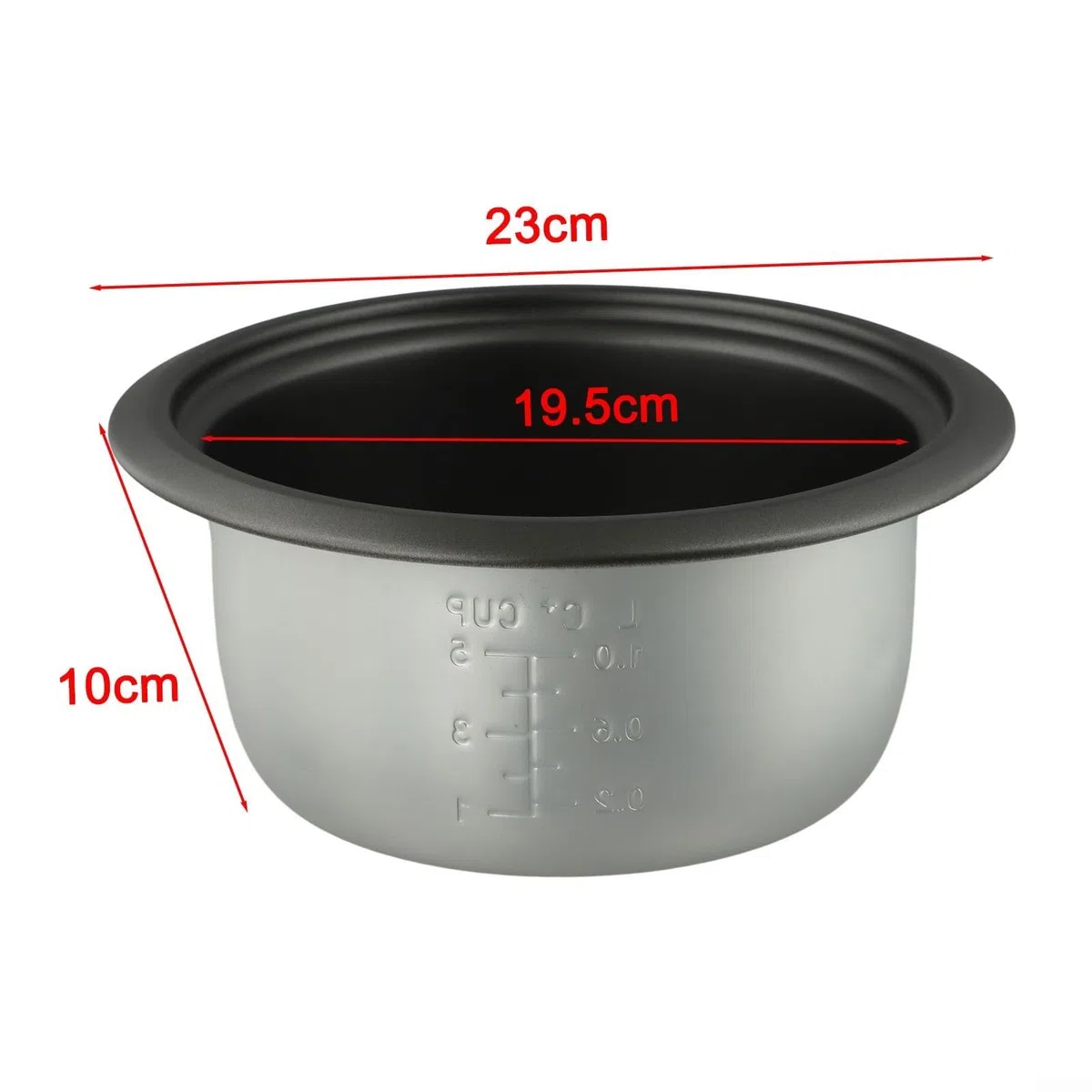 Olla de arroz antiadherente de 1 litro de repuesto para uso familiar pequeño, compatible con la mayoría de ollas arroceras de 1 litro