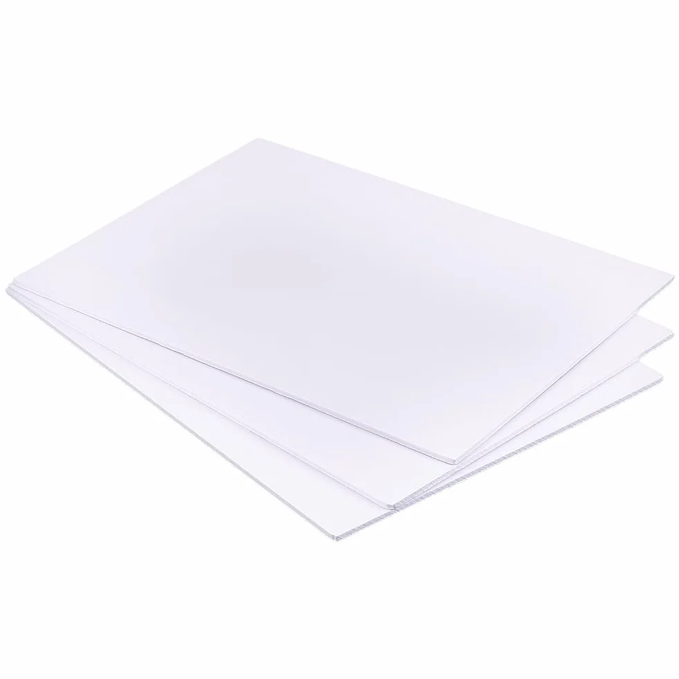 BENECREAT - Lote de 3 hojas de espuma de PVC blanco para póster de 40 x 30 cm, hojas de espuma rígida para modelado, accesorios artesanales, miniatura, proyectos artísticos, grosor de 5 mm