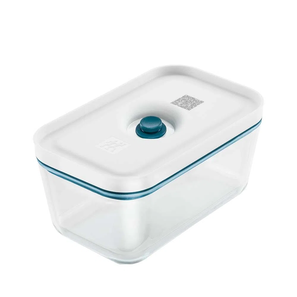 ZWILLING Fresh & Save recipiente de vacío tamaño M, vidrio, con tapa de vacío, azul
