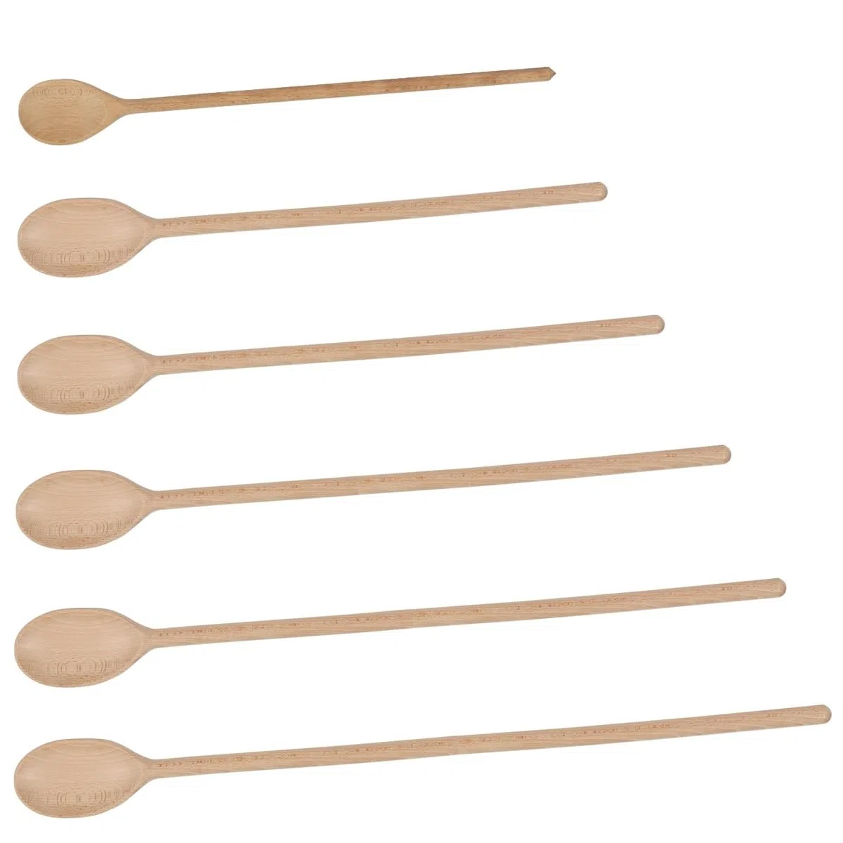 Bütic - Cucharón grande de madera ovalado - Profundo, longitud (cm): 100 cm de largo
