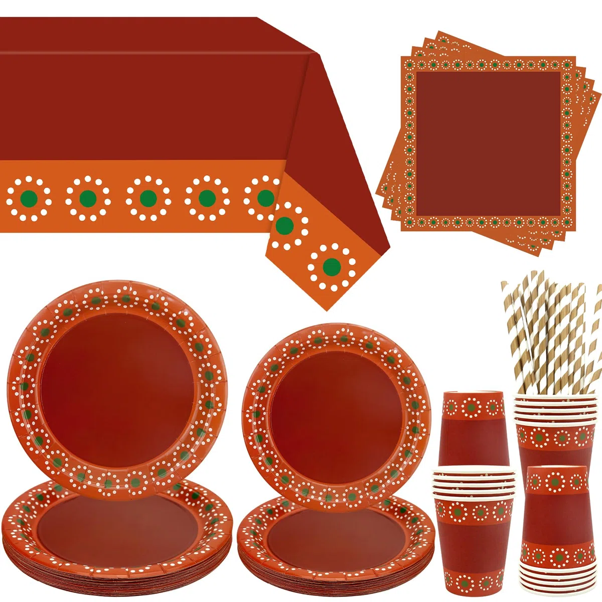 De Barro Mexicanos Decoración de Fiesta – Cielito Lindo – Artículos decorativos para fiestas – Incluye platos, vasos, servilletas, manteles, 20 personas
