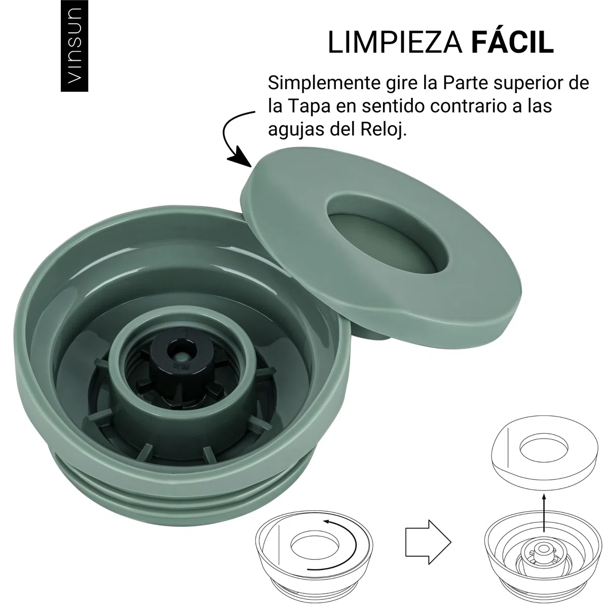VINSUN Taza Térmica Café para Llevar 350ml - A Prueba de Fugas, Doble Pared, Acero Inoxidable, Bebidas Calientes y Frías - Vaso Termico con Cierre Quick Press