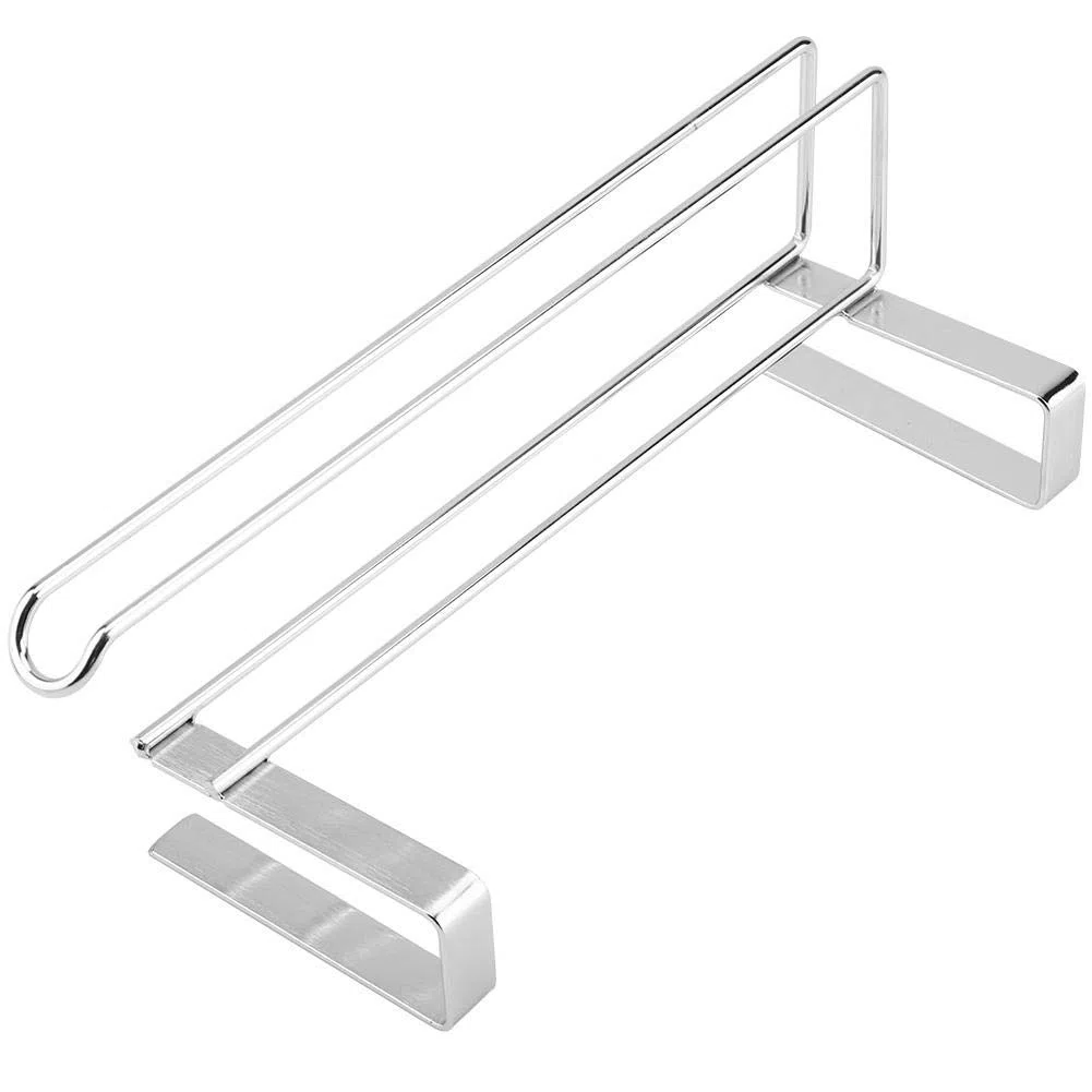 TOPINCN Dispensador De Rollos De Cocina Acero Inoxidable Puerta En Rollo Soporte De Papel Debajo De La Unidad De Armario Estante De Toalla Colgador