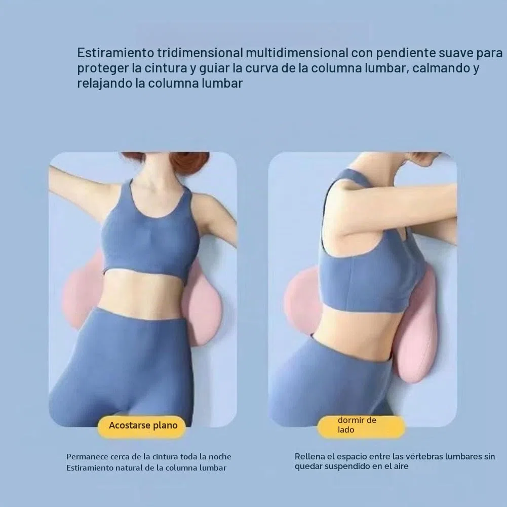 Almohada de apoyo lumbar para aliviar el dolor de espalda, almohada ergonómica de espalda baja para dormir, almohada de reposo en cama, almohada de cintura de espuma viscoelástica, almohada de