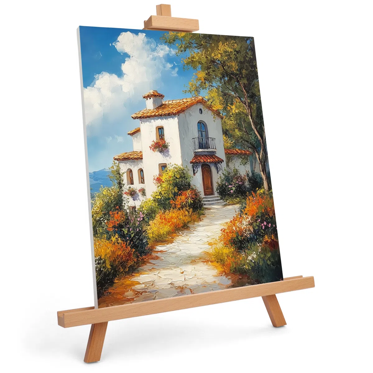 Belle Vous - Caballete de madera en forma de A - Caballete de madera 83 cm - Caballete de pintor trípode de madera natural para pintura sobre lienzo, visualización fotográfica, dibujo, presentación